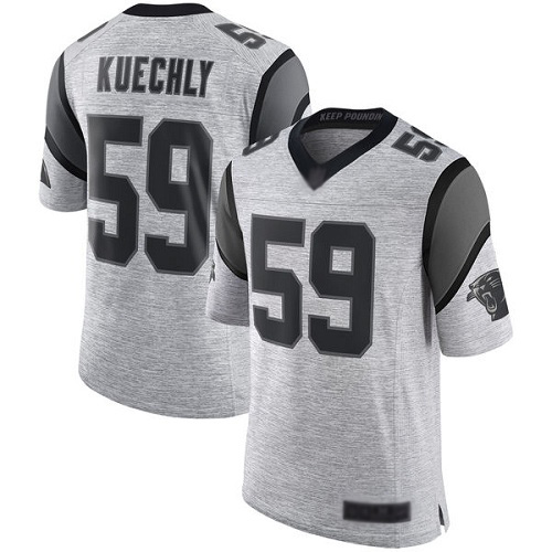 Carolina Panthers Limited Gray Men Luke Kuechly Jersey NFL Football #59 Gridiron II->carolina panthers->NFL Jersey